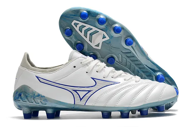 Mizuno Morelia Neo Cyan and Copper फर्म ग्राउंड फुटबॉल जूते 9