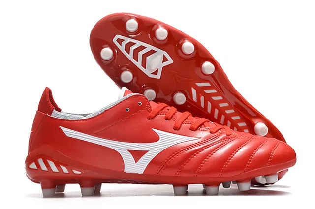 Mizuno Morelia Neo Cyan and Copper फर्म ग्राउंड फुटबॉल जूते 12