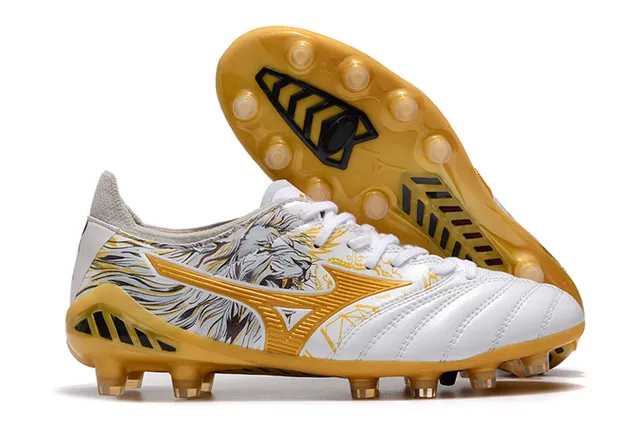 Mizuno Morelia Neo Cyan and Copper फर्म ग्राउंड फुटबॉल जूते 13