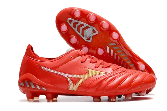 Mizuno Morelia Neo Cyan and Copper फर्म ग्राउंड फुटबॉल जूते 15