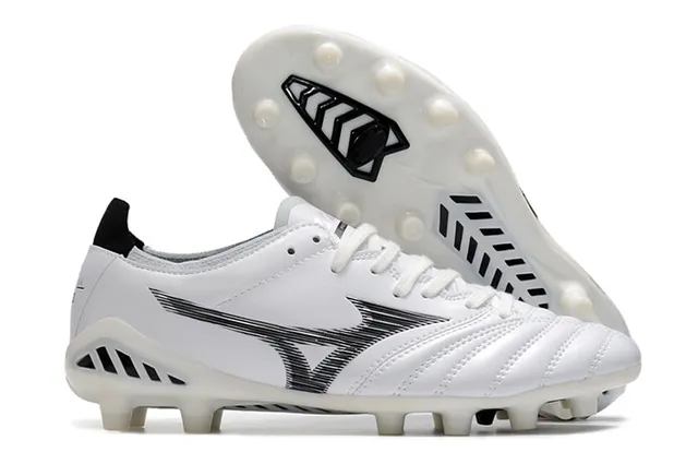 Mizuno Morelia Neo Cyan and Copper फर्म ग्राउंड फुटबॉल जूते 18