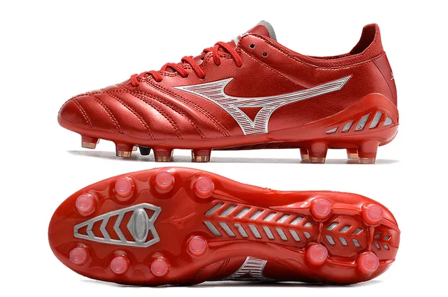 Mizuno Morelia Neo Cyan and Copper फर्म ग्राउंड फुटबॉल जूते 22