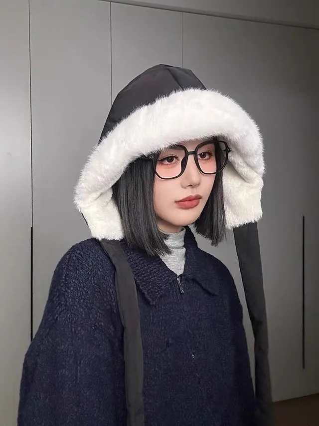 Moncler Maya Negro Blanco Acolchado Carcasa Forrado con Cordero 3