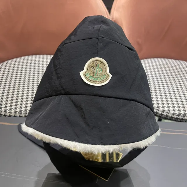 Moncler Maya Negro Blanco Acolchado Carcasa Forrado con Cordero 8