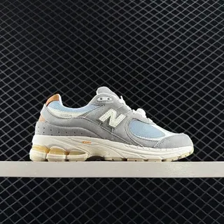 New Balance 2002R Gris Bleu Clair Marron Sneakers Chunky