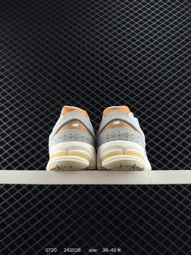 New Balance 2002R Gray Light Blue Tan Chunky Sneakers 3