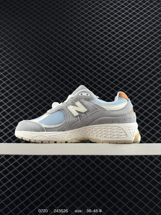 New Balance 2002R Gray Light Blue Tan Chunky Sneakers 5
