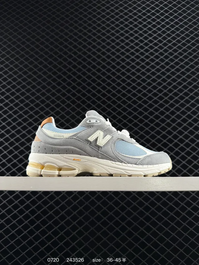 New Balance 2002R Gray Light Blue Tan Chunky Sneakers 6