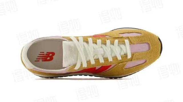 New Balance 327 सरसों का पीला गुलाबी लाल लाइफस्टाइल स्नीकर 4