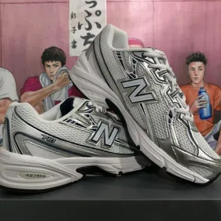 New Balance 710 White Silver Black tênis de corrida