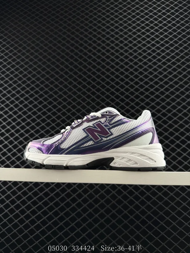 New Balance 740 Iridescent Purple Gradient Chunky Sneakers 4