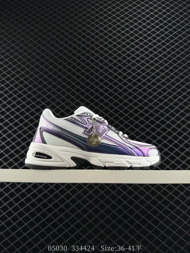 New Balance 740 Iridescent Purple Gradient Chunky Sneakers 5