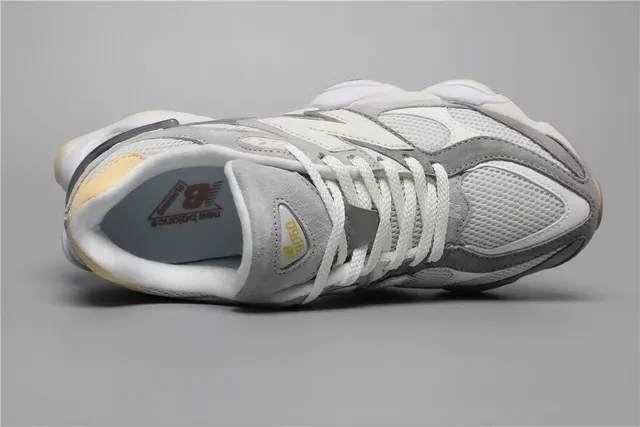 New Balance 9060 Gray White Beige Lifestyle Sneakers 7