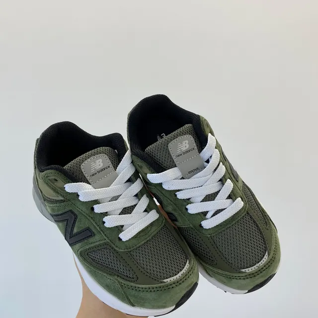 New Balance Army Green White Olive Suede And Mesh Upper Laces Midsole Lifestyle Sneakers 8