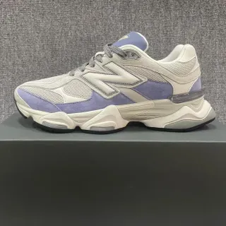 New Balance Bege Roxo Sola Esculpida Malha e Camurça Painel Sneakers Chunky