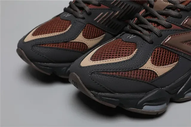 New Balance Black Brown Chunky Midsole Mesh And Synthetic Overlay Lifestyle Sneakers 4