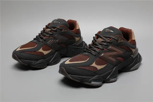 New Balance Black Brown Chunky Midsole Mesh And Synthetic Overlay Lifestyle Sneakers 5