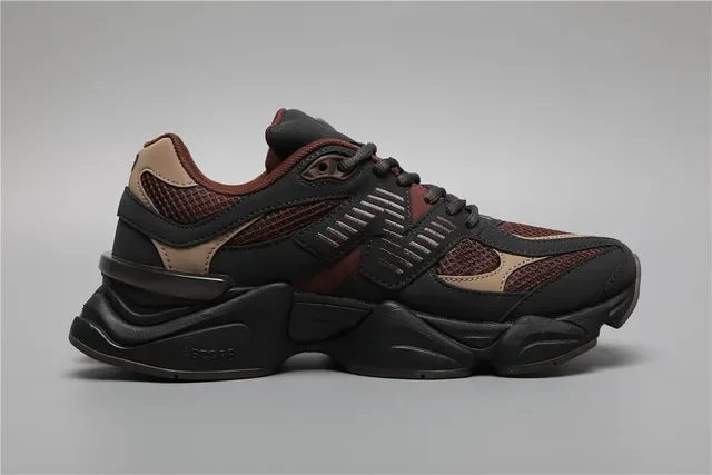 New Balance Black Brown Chunky Midsole Mesh And Synthetic Overlay Lifestyle Sneakers 8