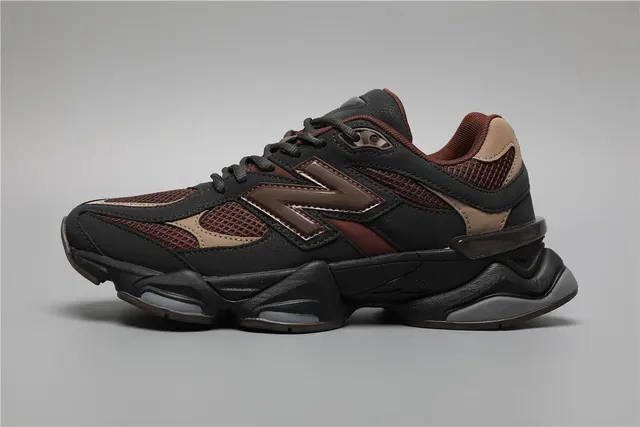 New Balance Black Brown Chunky Midsole Mesh And Synthetic Overlay Lifestyle Sneakers 9