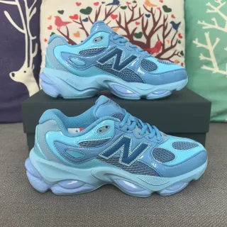 New Balance নীল নেভি স্কাল্পটেড মিডসোল গ্লসি প্যাটেন্ট ওভারলে চাঙ্কি স্নিকার