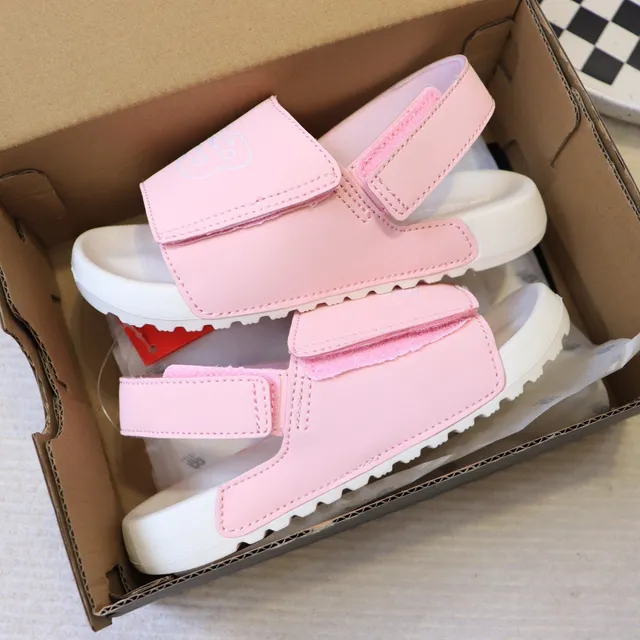 New Balance Kids Slide Sandals Pink White Beige Black Casual Sandals 8