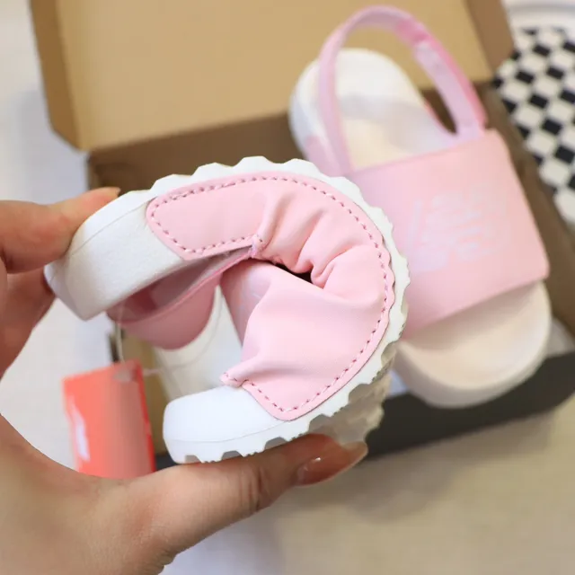 New Balance Kids Slide Sandals Pink White Beige Black Casual Sandals 9