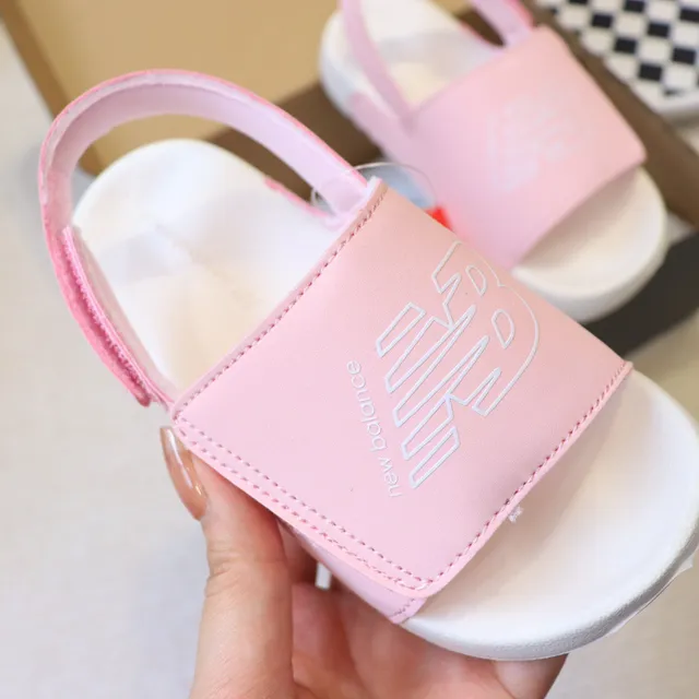 New Balance Kids Slide Sandals Pink White Beige Black Casual Sandals 11