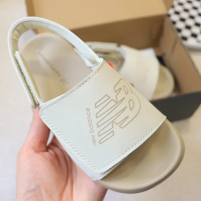 New Balance Kids Slide Sandals Pink White Beige Black Casual Sandals 21