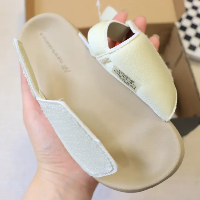 New Balance Kids Slide Sandals Pink White Beige Black Casual Sandals 22
