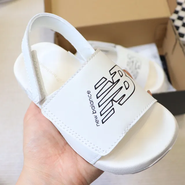 New Balance Kids Slide Sandals Pink White Beige Black Casual Sandals 23