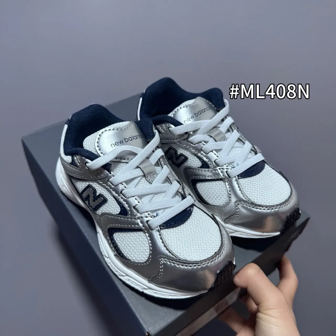 New Balance Prata Marinho Malha E Camada Sintética Construção ENCAP Sola Intermediária Tênis Lifestyle 3