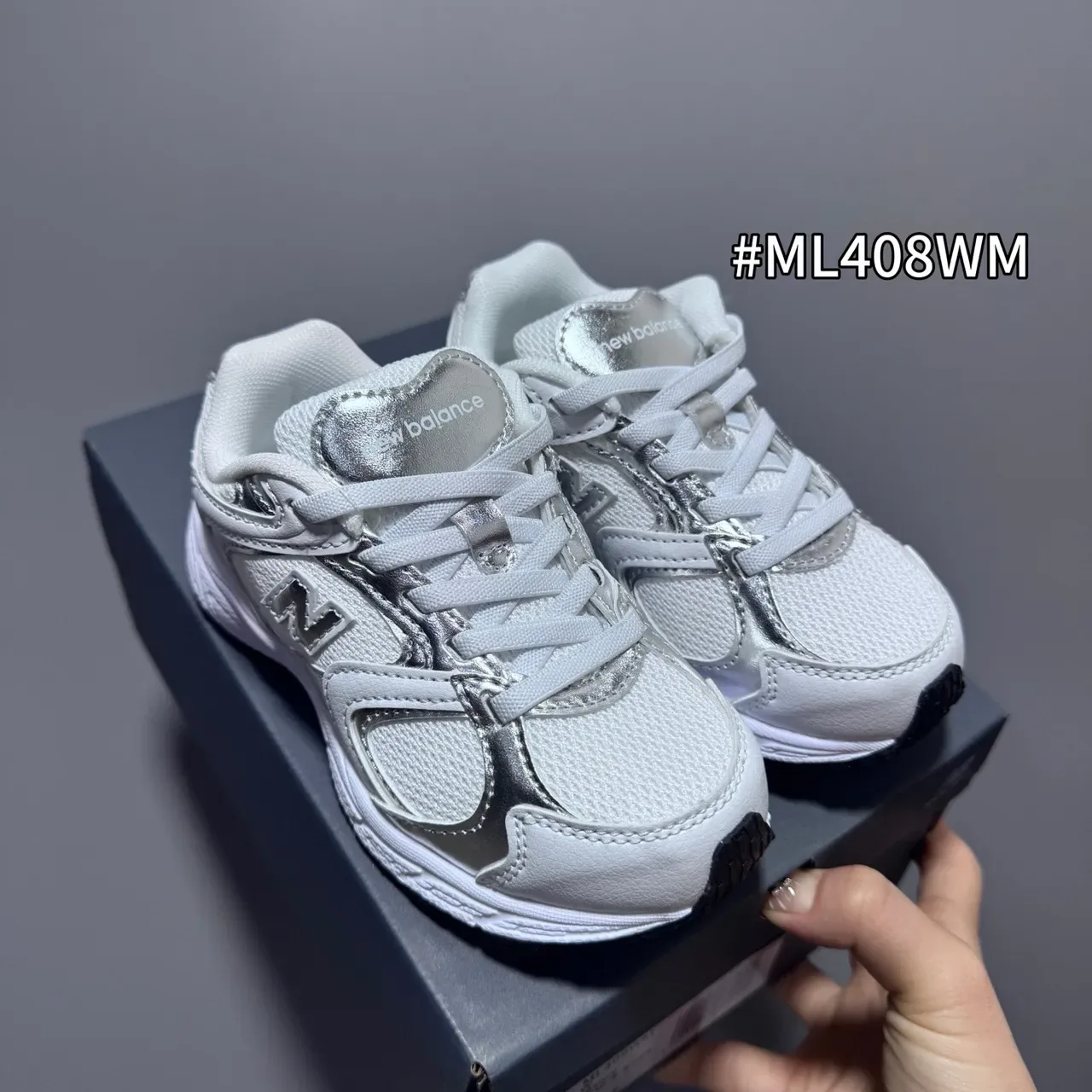 New Balance Prata Marinho Malha E Camada Sintética Construção ENCAP Sola Intermediária Tênis Lifestyle 4