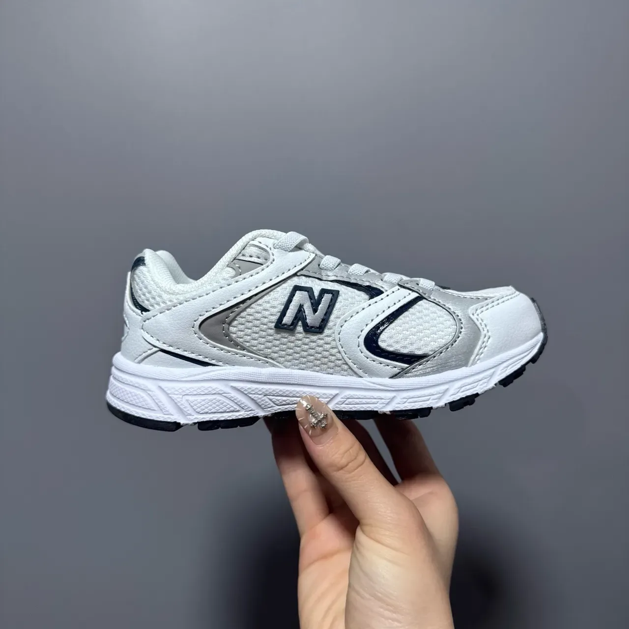New Balance Prata Marinho Malha E Camada Sintética Construção ENCAP Sola Intermediária Tênis Lifestyle 14
