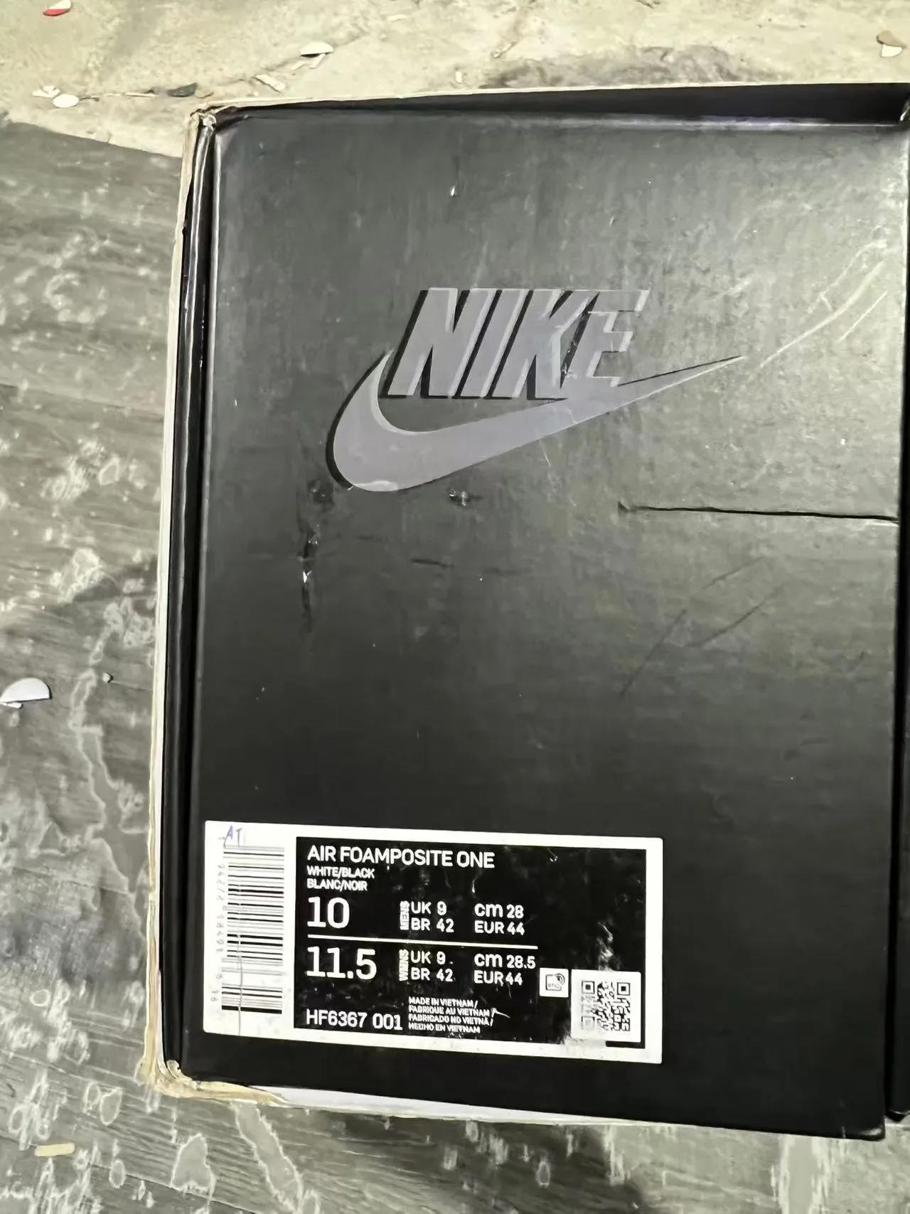 Nike Air Foamposite One Crackle White Black Lifestyle Sneakers 11