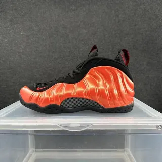 Nike Air Foamposite One حذاء لايف ستايل برتقالي وأسود لامع