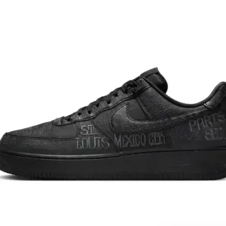 Nike Air Force 1 إصدار مدينة أسود أحذية أسلوب حياة