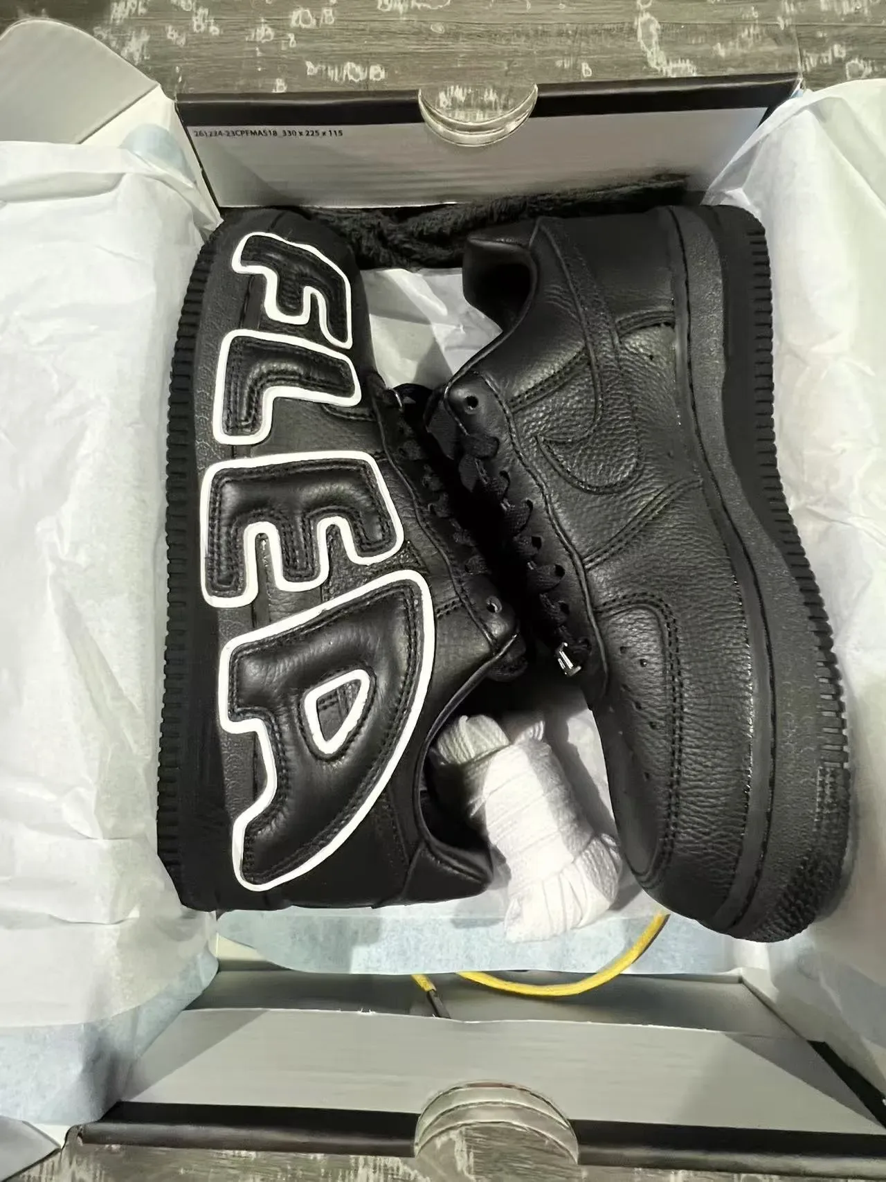 Nike Air Force 1 Black Oversized AIR Lettering Lifestyle Sneakers 8