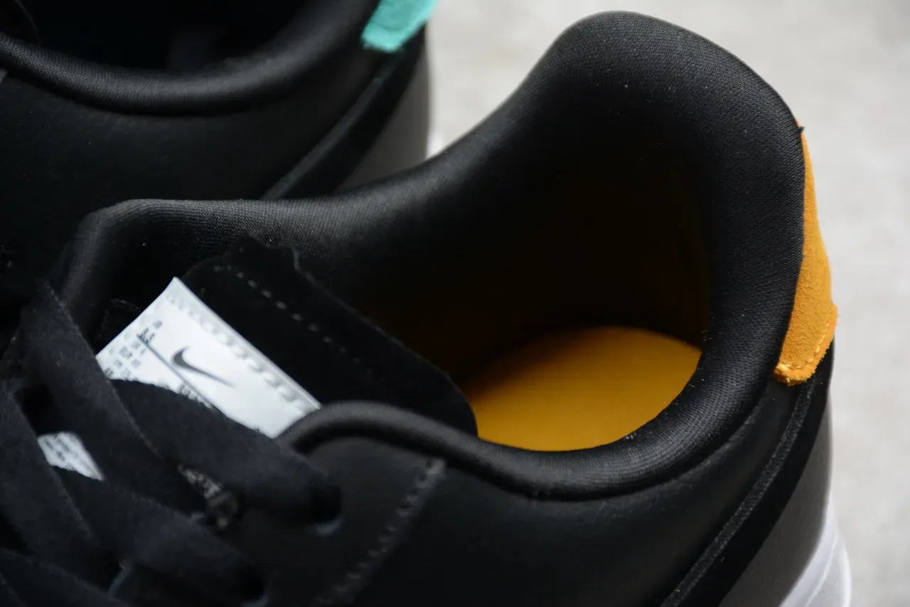Nike Air Force 1 Black White Mustard Yellow Tênis lifestyle 7