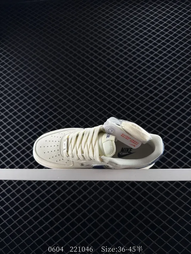 Nike Air Force 1 Low Off-White Navy Lifestyle Sneakers 4
