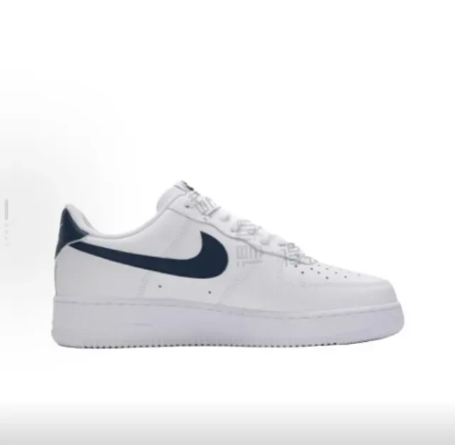 Nike Air Force 1 White Navy Lifestyle Sneakers 4