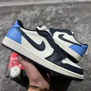 Nike Air Jordan 1 Low Navy and Blue حذاء رياضي نمط حياة