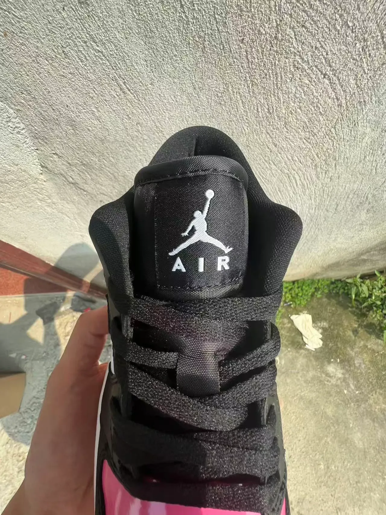 Nike Air Jordan 1 Low Pink Black White Lifestyle Sneakers 4