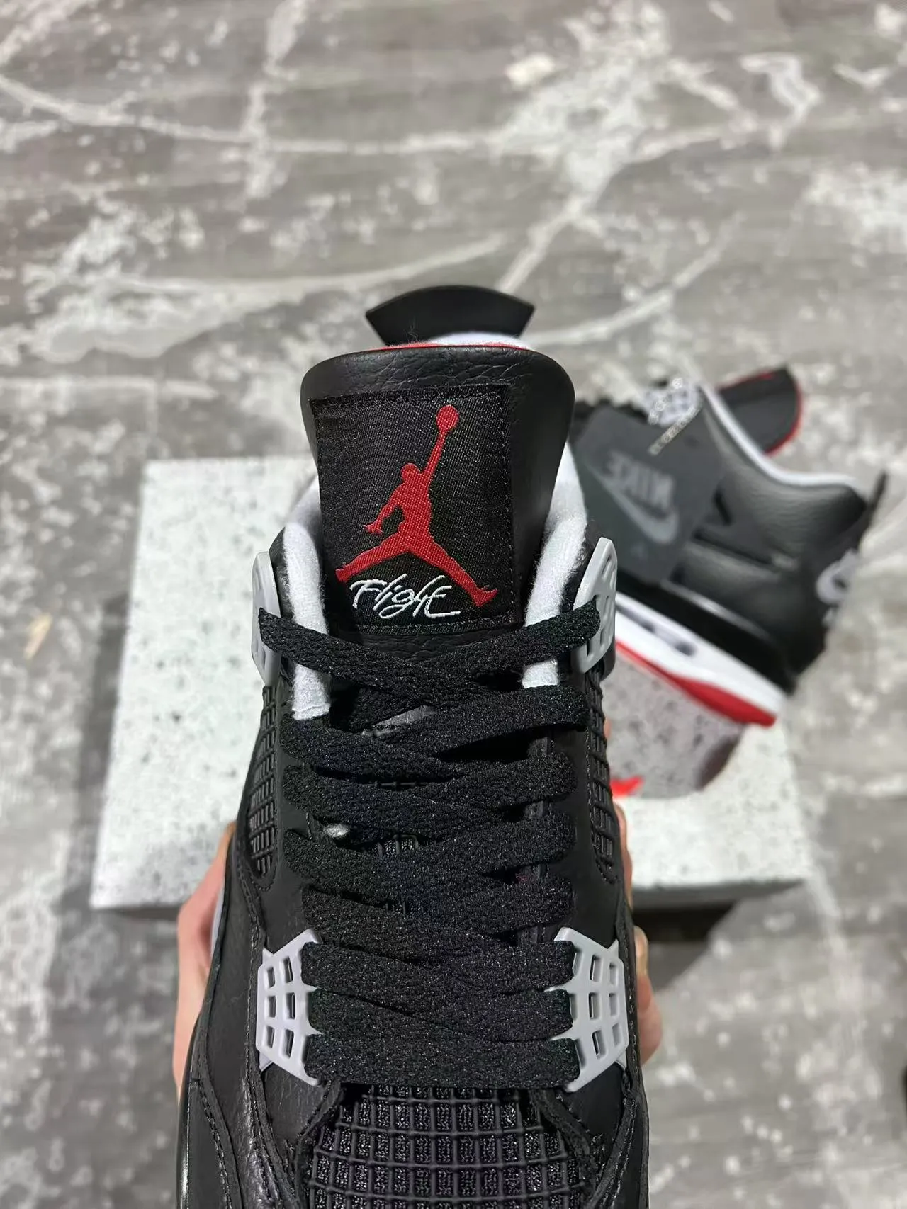 Nike Air Jordan 4 Noir Rouge Gris Chaussures de basket 4