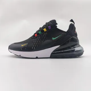 Nike Air Max 270 أسود متعدد الألوان رؤوس الرباط أحذية أسلوب حياة