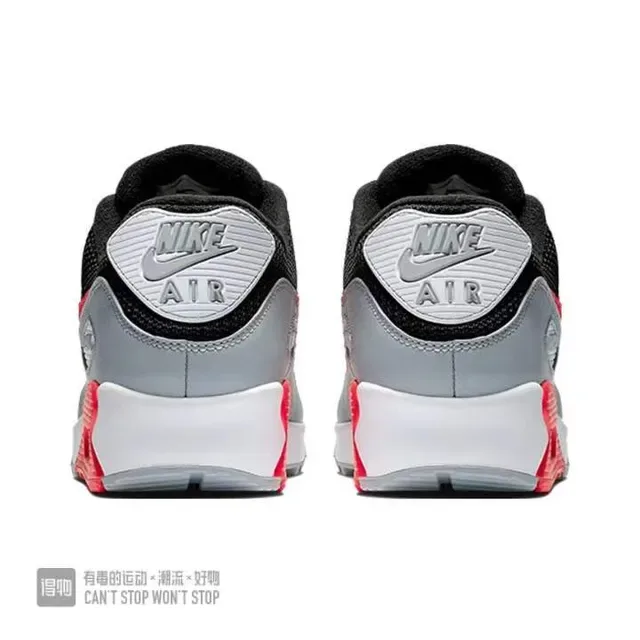 Nike Air Max 90 Black Silver Red Lifestyle Sneakers 3