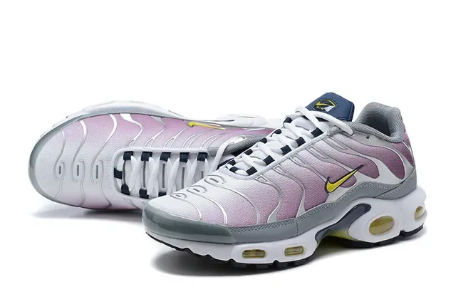 Nike Air Max Plus Pink Silver Yellow Lifestyle Sneakers 4