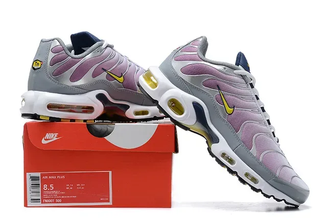 Nike Air Max Plus Pink Silver Yellow Lifestyle Sneakers 6