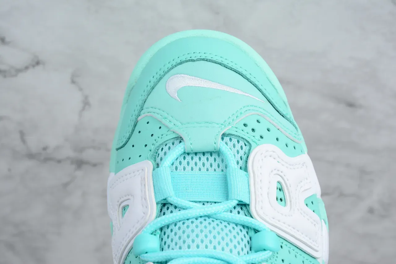 Nike Air More Uptempo Verde Menta Branco Tênis Lifestyle 4
