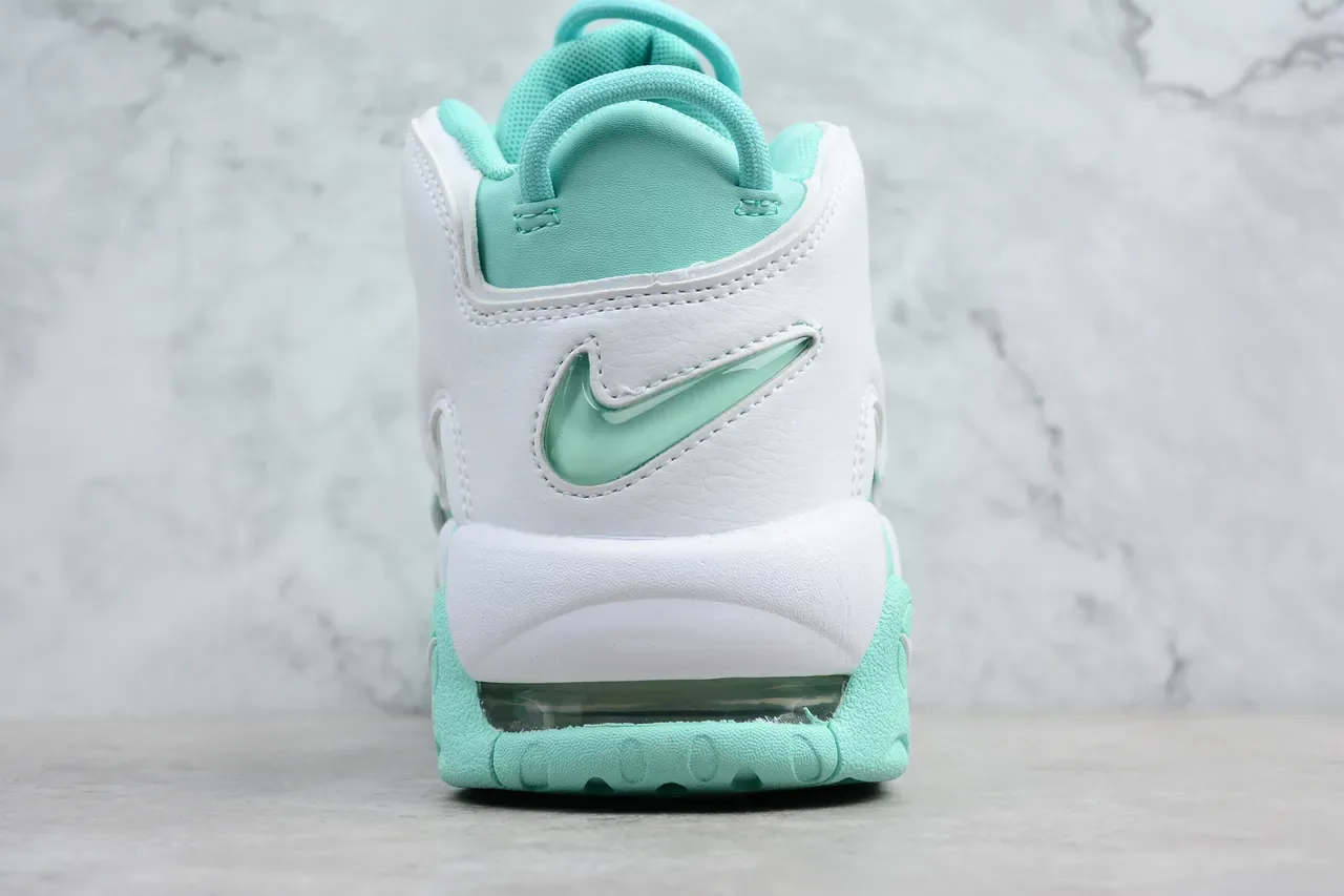 Nike Air More Uptempo Verde Menta Branco Tênis Lifestyle 5