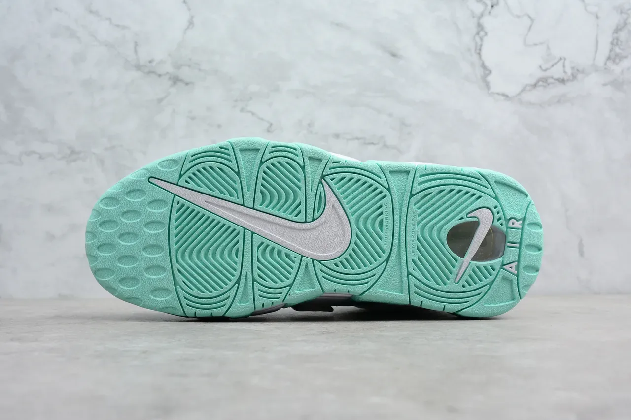 Nike Air More Uptempo Verde Menta Branco Tênis Lifestyle 6